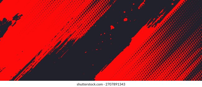 Abstract Rough Red Grunge Texture Design Background. Grunge halftone dots vector texture background.