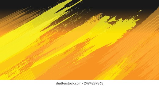 Abstract Rough yellow Grunge Texture Design Background Dots red color pattern halftone gradient grunge texture background