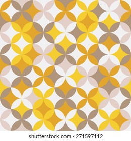 Abstract round backdrop. Based on Traditional Japanese Embroidery. Colorful Seamless pattern. Based on Sashiko stitching - shippo-tsunagi.