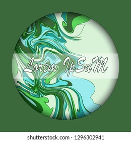 Abstract round background of blue-green stains. Excellent as a background for the production of any printed product, advertising, or other design.