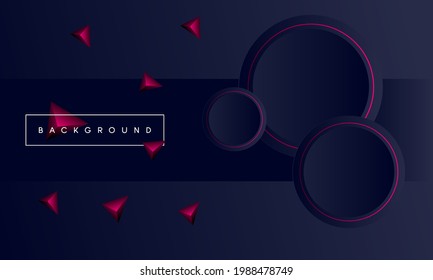 Abstract round background dark blue and pink with modern corporate concept. Vector illustration.