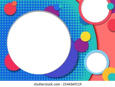 Ilustración de diseño de fondo redondo abstracto