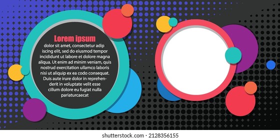 Abstract round background template illustration