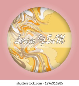 Abstract round background of yellow brown stains. Excellent as a background for the production of any printed product, advertising, or other design.