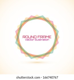 Abstract round banner. Vector illustration