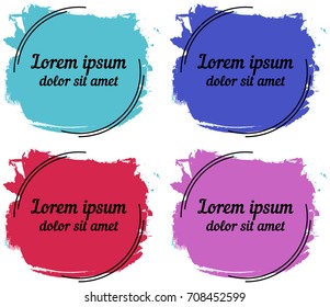 Abstract round banners set for your design, place for text