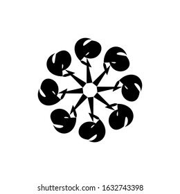 The abstract round black design.