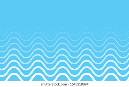 Abstract round blue zigzag wavy layer vector background flat style illustration