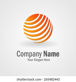 Abstract round / circle orange logo for your company or business