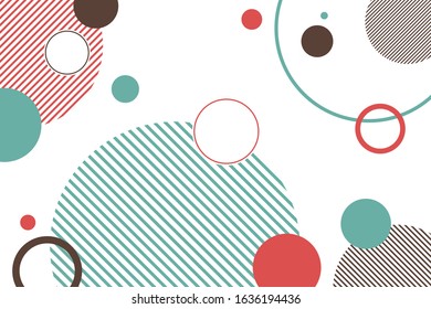 Abstract round circles illustration. Vector cosmic concept design illustration.