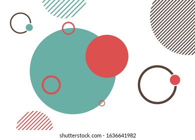 Abstract round circles illustration. Vector minimalism concept design background.