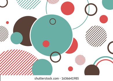 Abstract round circles illustration. Vector minimalism concept design background.