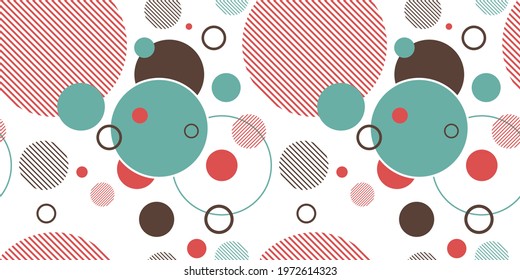 Abstract round circles illustration. Vector minimalism concept design background.