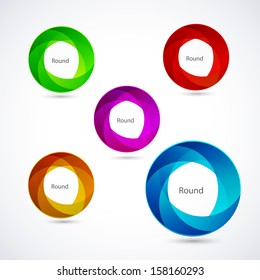 Abstract round circles shapes, bubbles, for web or other design