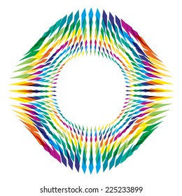 Abstract round colorful design element