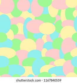Abstract round confetti vector seamless pattern for wrapping, craft, textile, fabric, cards