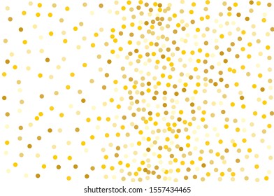 Abstract round confetti for wallpaper, great design for any purposes. Gold confetti background vector. Round golden glitter. Happy birthday & party. Festival decor. Party backdrop. New year background