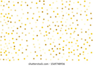 Abstract round confetti for wallpaper, great design for any purposes. Gold confetti background vector. Round golden glitter. Happy birthday & party. Festival decor. Party backdrop. New year background