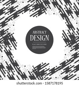 Abstract round Dashed Line gray Color Background