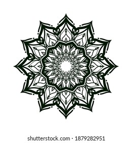diseño decorativo redondo abstracto. decoración circular. mandala simple para elemento web o de impresión