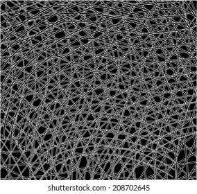Abstract round decorative grid textured backdrop.
