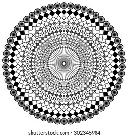 Abstract round decorative ornament.