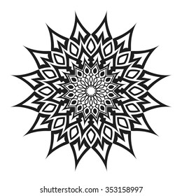 Abstract round decorative ornament.