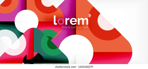 Abstract round elements composition background, organic design template with place for your text