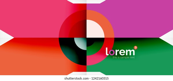 Abstract round elements composition background, organic design template with place for your text