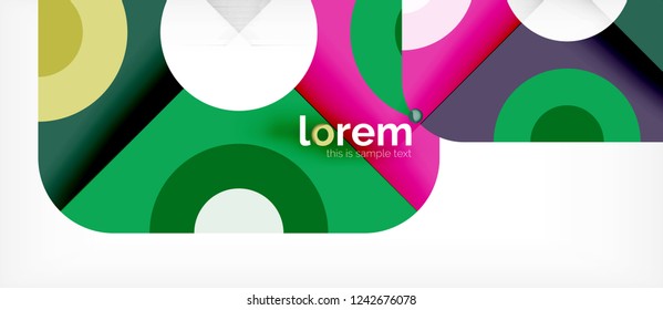 Abstract round elements composition background, organic design template with place for your text