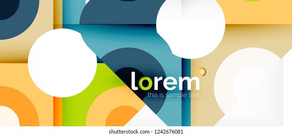 Fundo de composição de elementos redondos abstratos, modelo de design orgânico com lugar para o seu texto