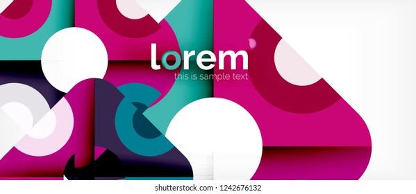 Fundo de composição de elementos redondos abstratos, modelo de design orgânico com lugar para o seu texto