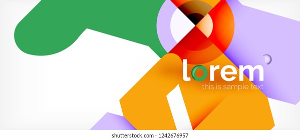 Abstract round elements composition background, organic design template with place for your text