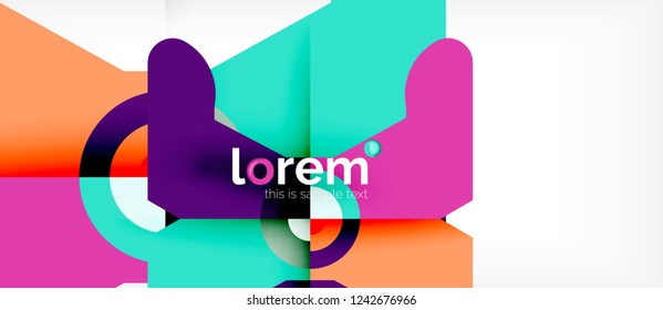 Abstract round elements composition background, organic design template with place for your text