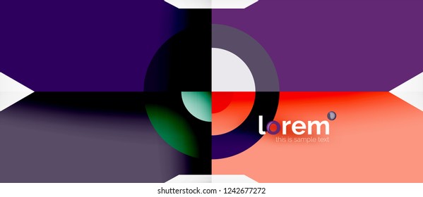 Abstract round elements composition background, organic design template with place for your text