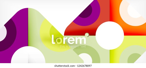 Abstract round elements composition background, organic design template with place for your text