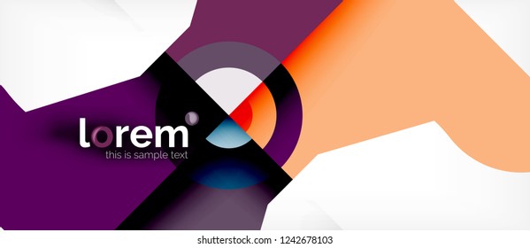 Abstract round elements composition background, organic design template with place for your text