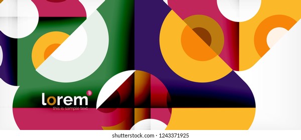Abstract round elements composition background, organic design template with place for your text