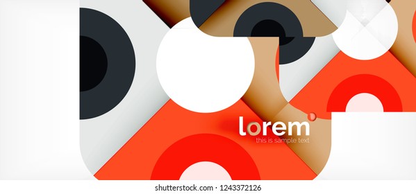 Abstract round elements composition background, organic design template with place for your text