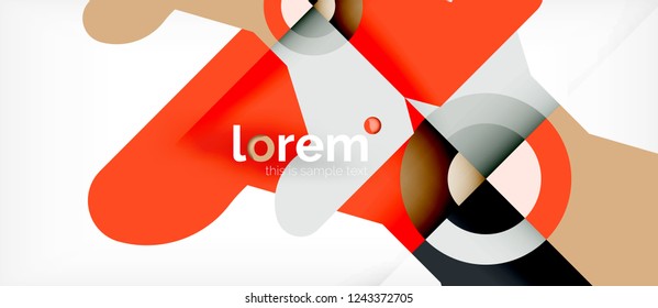 Abstract round elements composition background, organic design template with place for your text