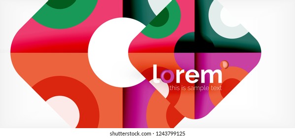 Abstract round elements composition background, organic design template with place for your text