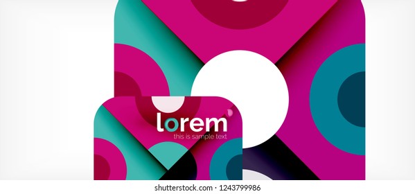 Abstract round elements composition background, organic design template with place for your text