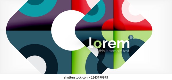 Abstract round elements composition background, organic design template with place for your text