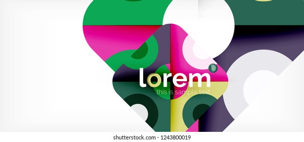 Abstract round elements composition background, organic design template with place for your text