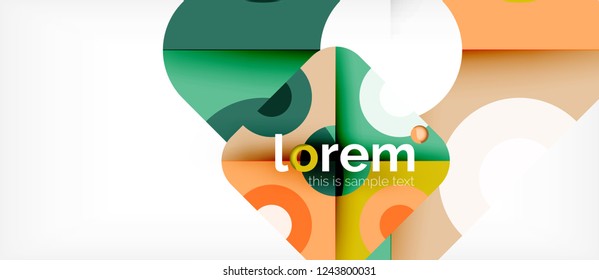Abstract round elements composition background, organic design template with place for your text