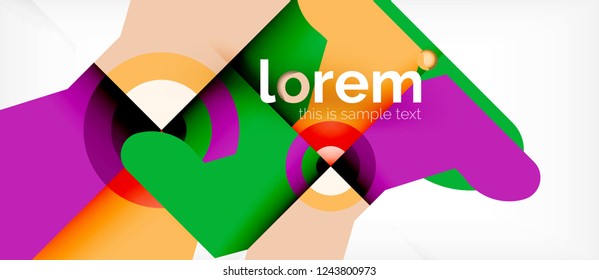 Abstract round elements composition background, organic design template with place for your text