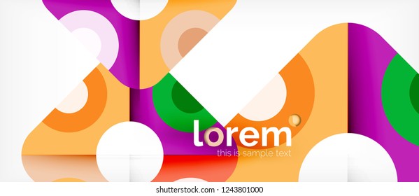 Abstract round elements composition background, organic design template with place for your text