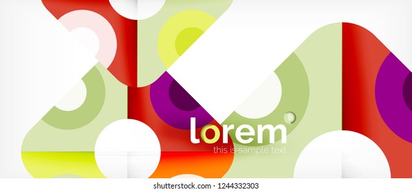 Resumen de fondo de composición de elementos redondos, plantilla de diseño orgánico con lugar para el texto