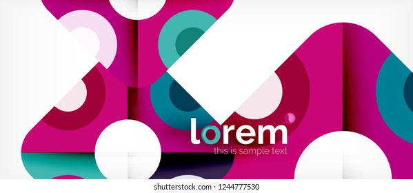 Abstract round elements composition background, organic design template with place for your text