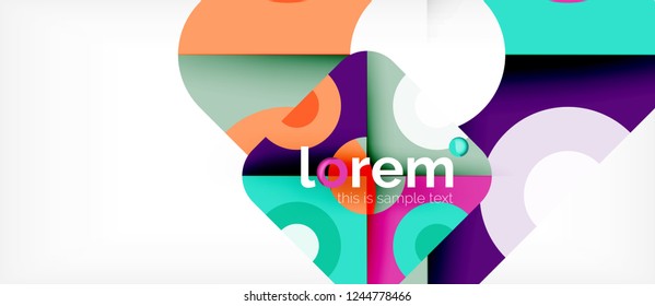 Abstract round elements composition background, organic design template with place for your text